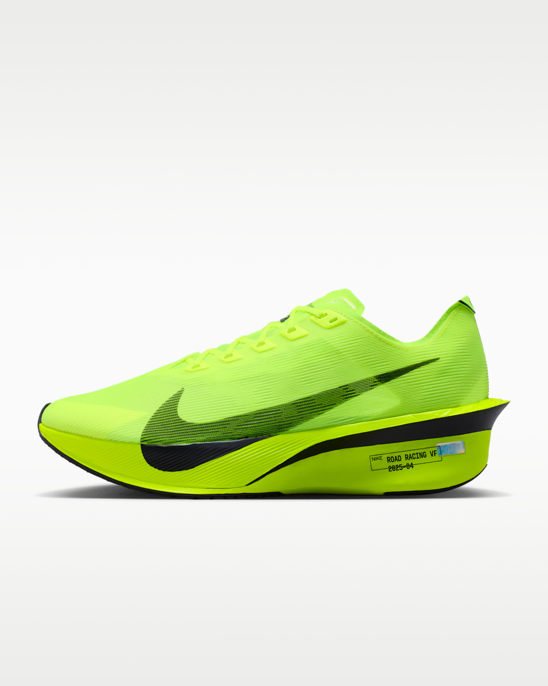 Nike Vaporfly 4 road racing shoe in Volt and Black