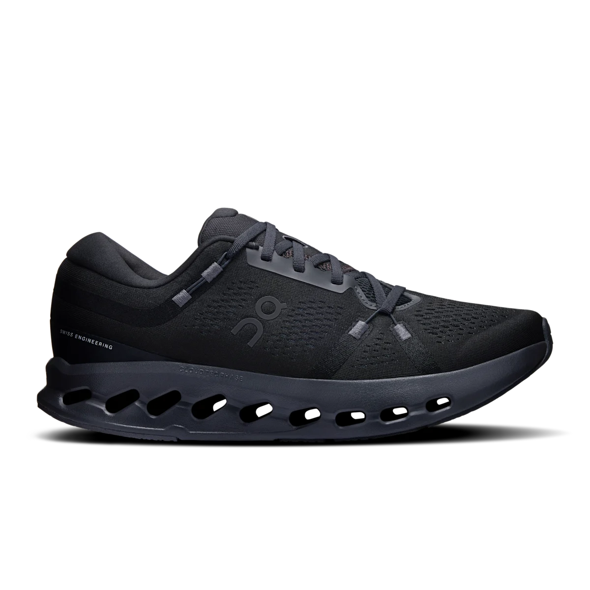 On Cloudsurfer 2 in Black and Black, side view